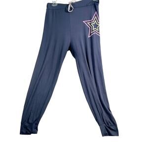 Style 5 Athletic Leggings Sweatpant Woman XL Blue Drawstring Waist Elastic Cuff